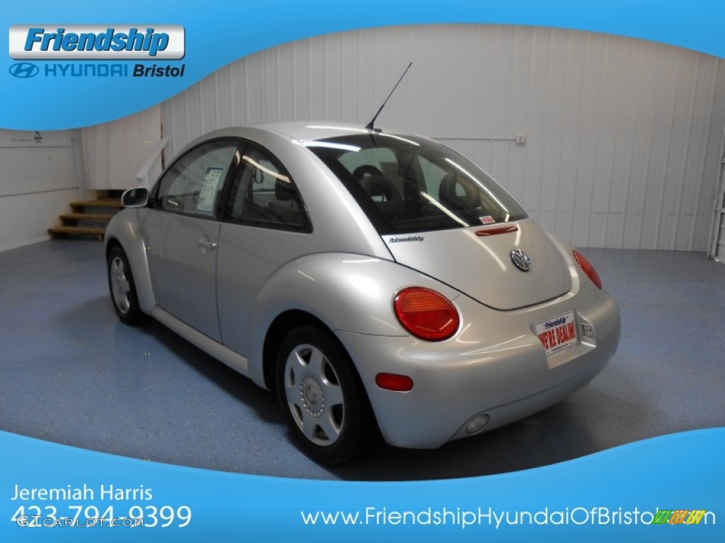 2001 New Beetle GLS TDI Coupe - Silver Arrow Metallic / Black photo #8