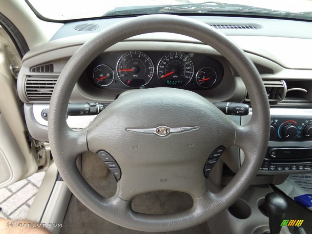 2006 Chrysler Sebring Touring Sedan Light Taupe Steering Wheel Photo #78868111