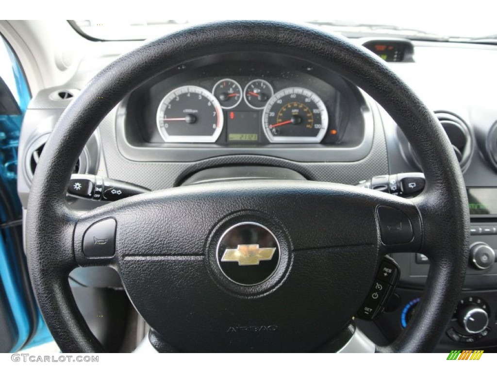 2009 Chevrolet Aveo Aveo5 LT Charcoal Steering Wheel Photo #78868732