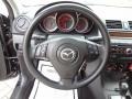 2004 Mazda MAZDA3 Black/Red Interior Steering Wheel Photo