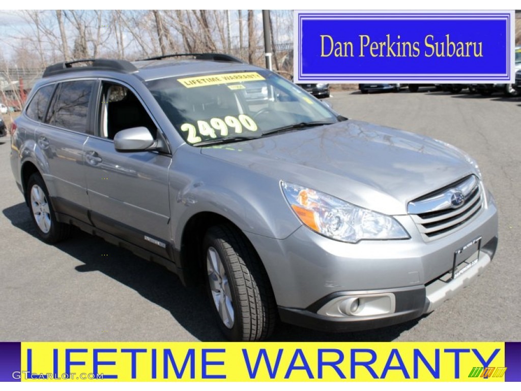 2011 Outback 2.5i Limited Wagon - Steel Silver Metallic / Off Black photo #1