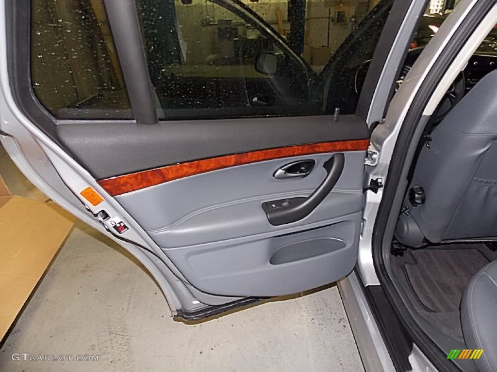 2007 Saab 9-3 2.0T SportCombi Wagon Black/Gray Door Panel Photo #78873221