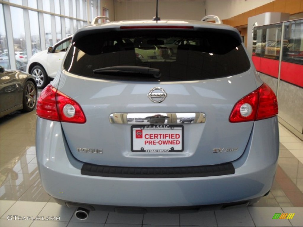 2011 Rogue SV AWD - Frosted Steel Metallic / Black photo #6