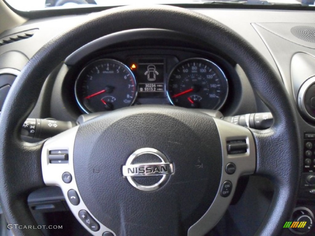 2011 Rogue SV AWD - Frosted Steel Metallic / Black photo #19