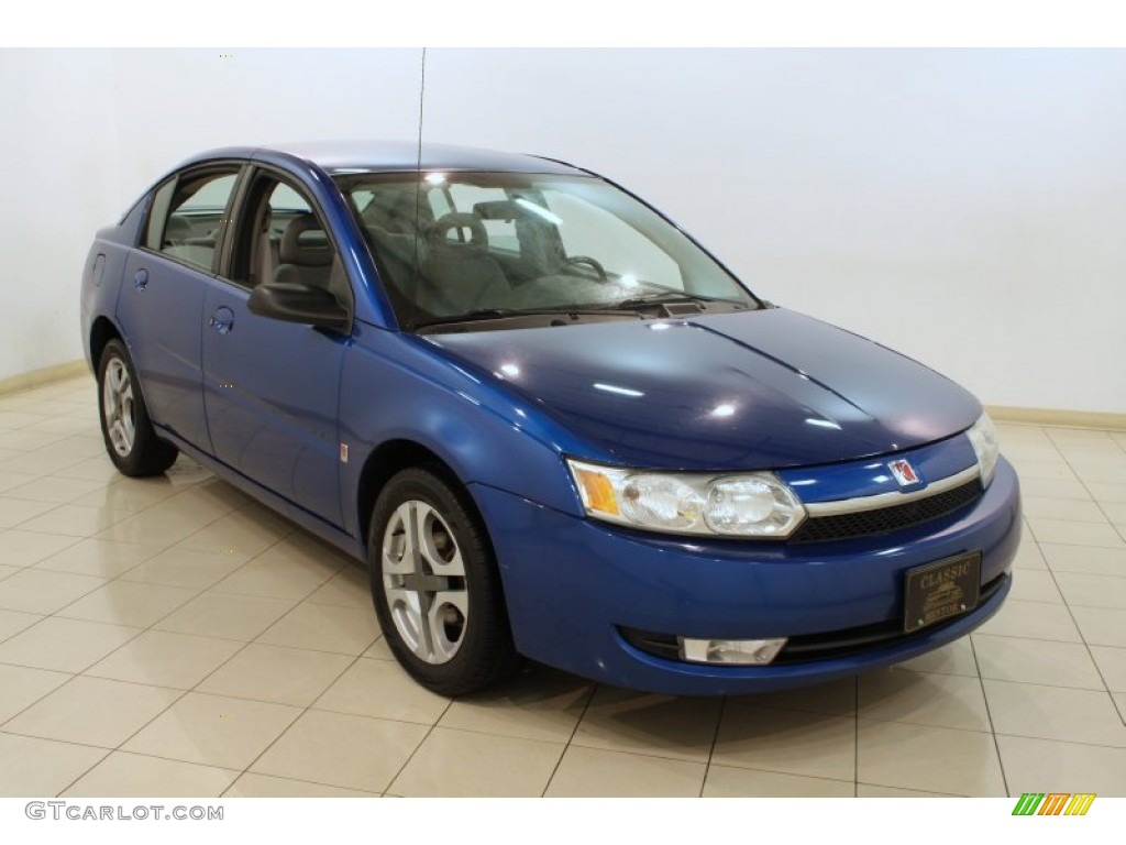 2004 ION 3 Sedan - Electric Blue / Grey photo #1