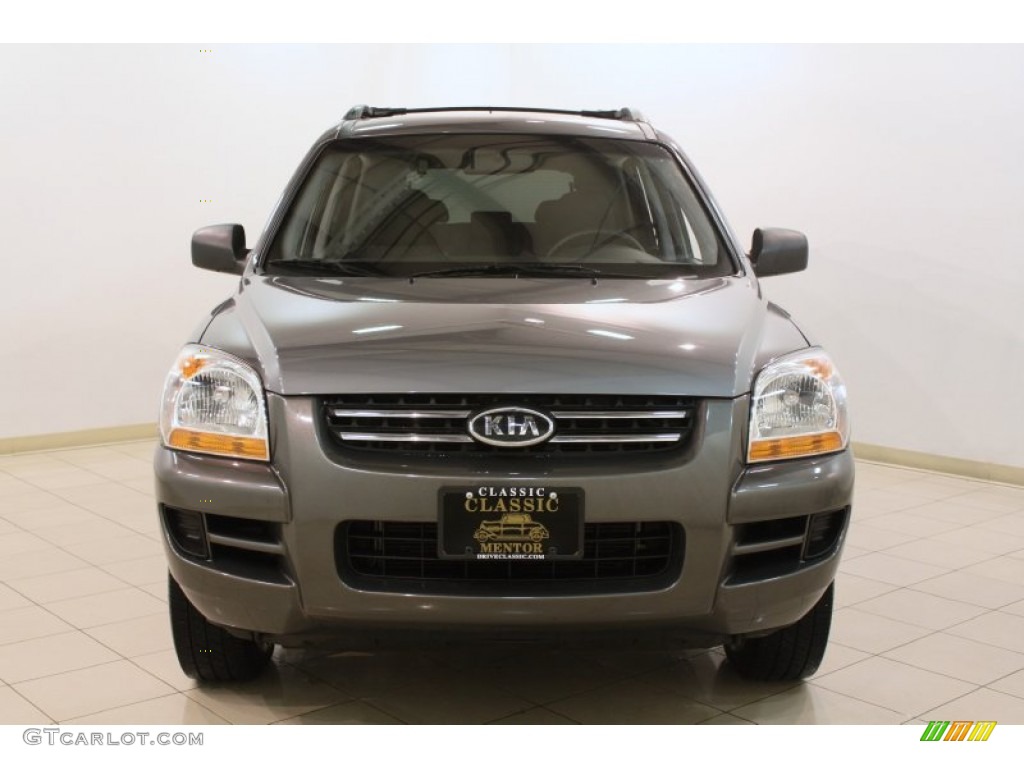 2008 Sportage LX - Steel Silver Metallic / Black photo #2