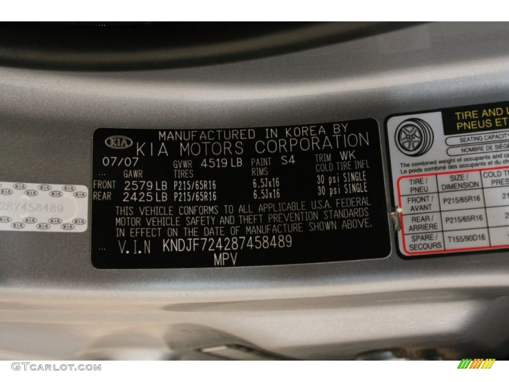 2008 Sportage LX - Steel Silver Metallic / Black photo #15