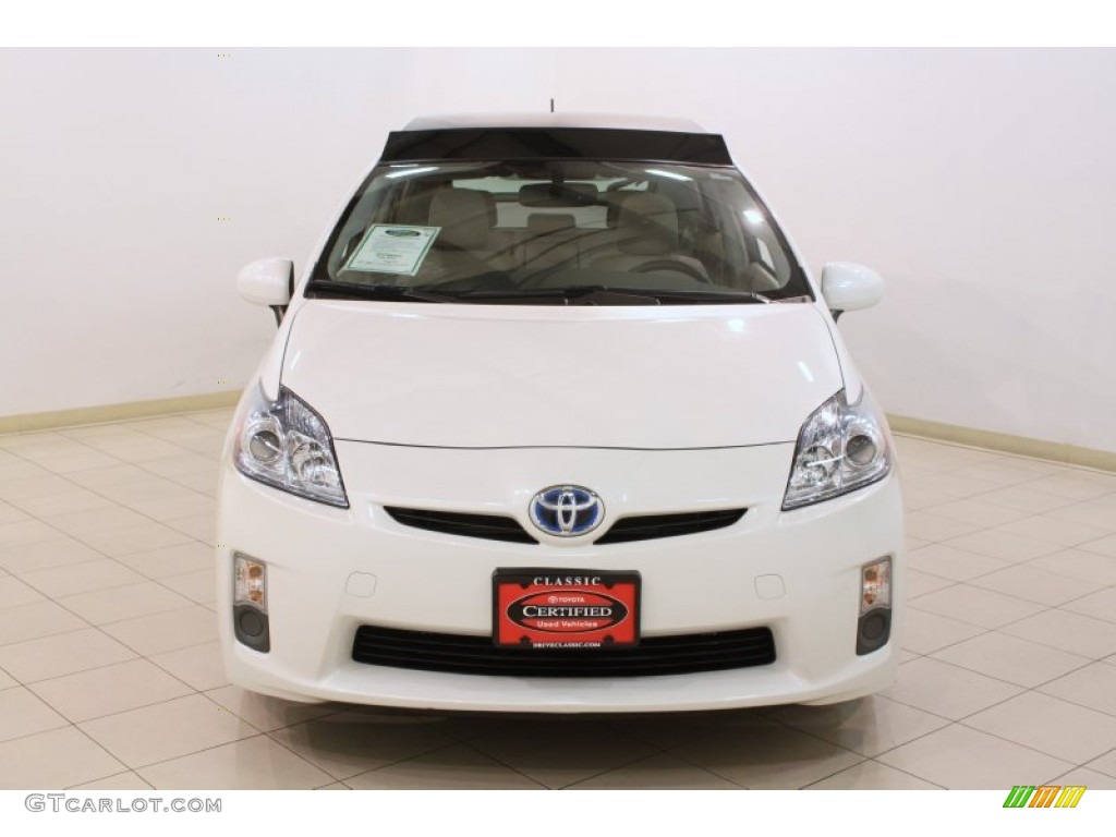 2010 Prius Hybrid IV - Blizzard White Pearl / Bisque photo #2