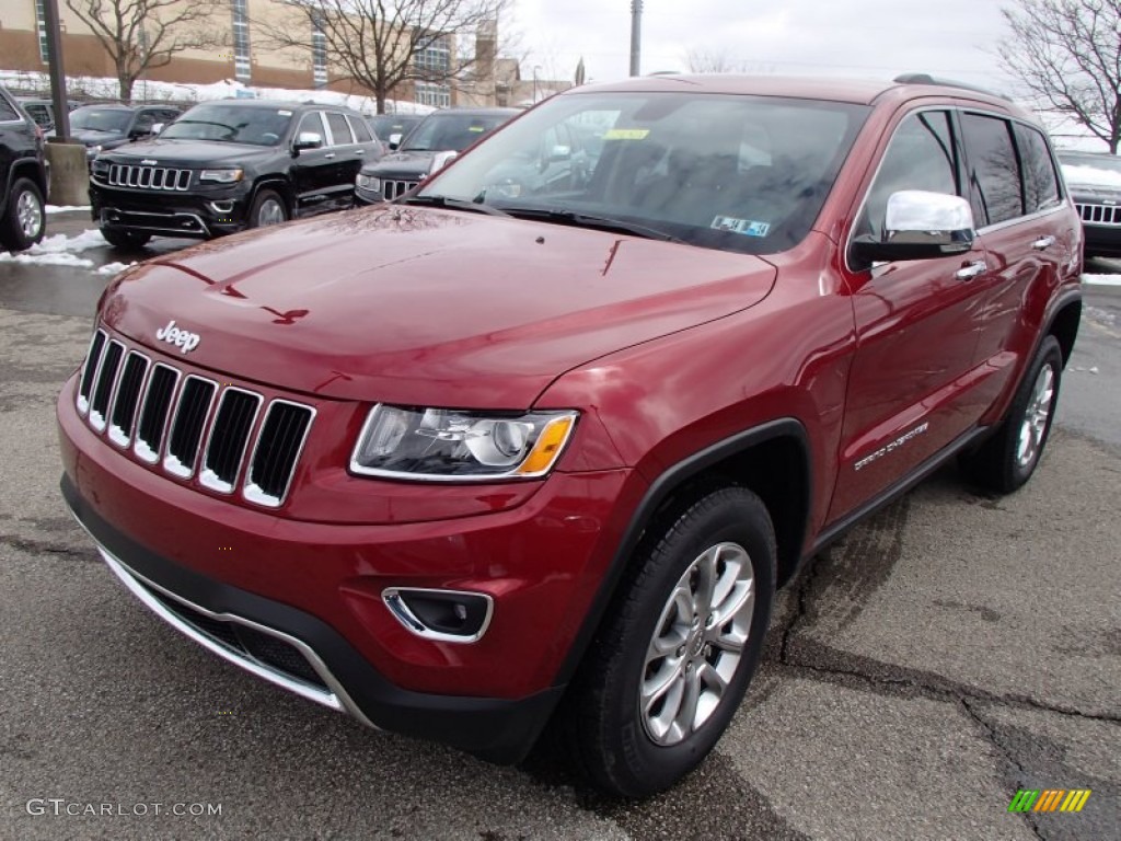 Deep Cherry Red Crystal Pearl 2014 Jeep Grand Cherokee Limited 4x4 Exterior Photo #78880623