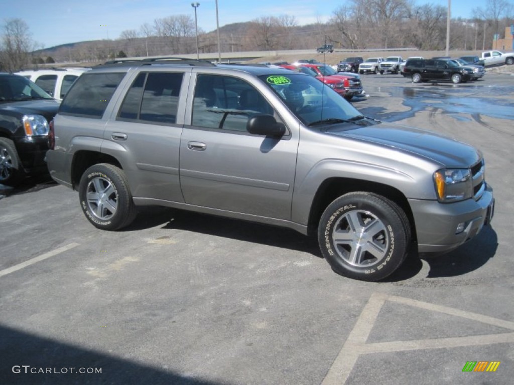 Graystone Metallic 2009 Chevrolet TrailBlazer LT 4x4 Exterior Photo #78881250
