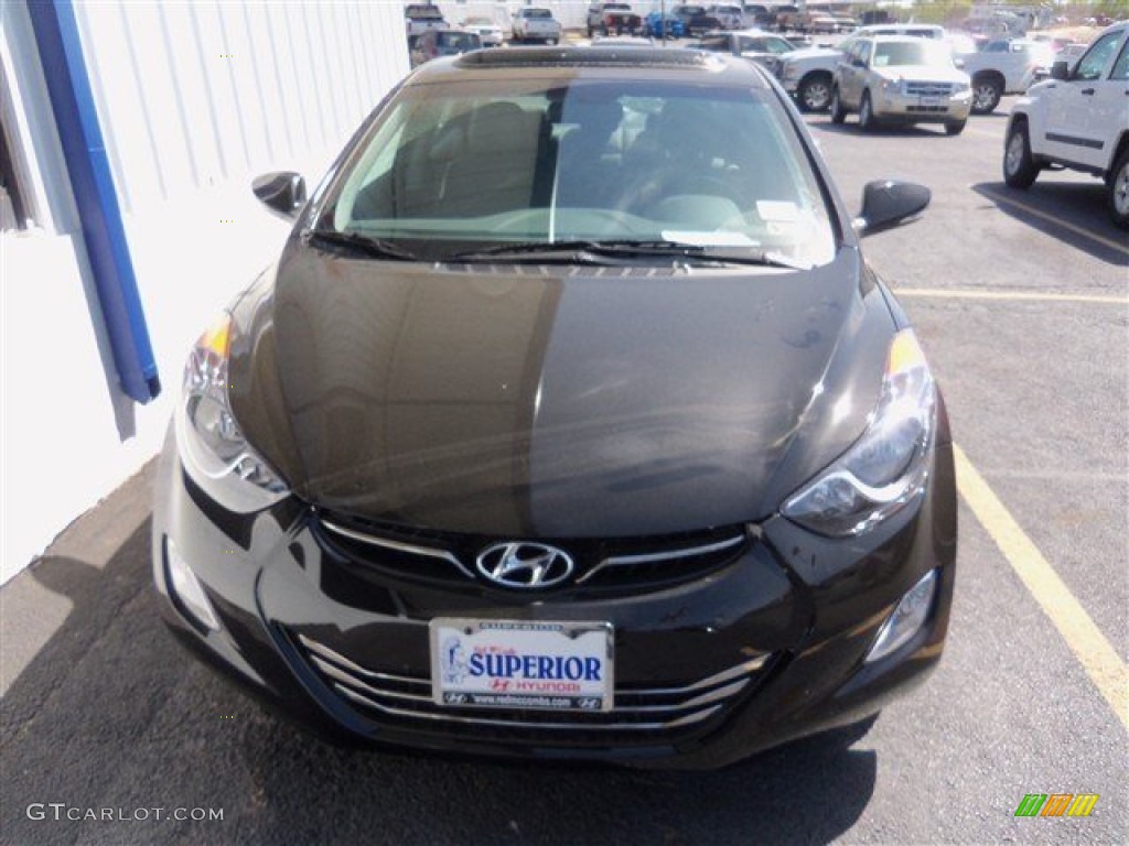 2013 Elantra Limited - Black / Gray photo #2