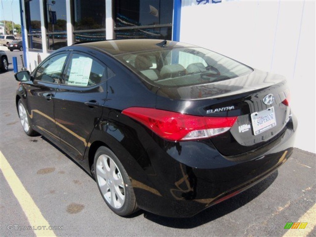 2013 Elantra Limited - Black / Gray photo #5