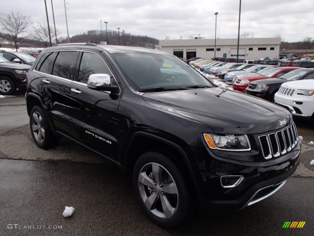 Brilliant Black Crystal Pearl 2014 Jeep Grand Cherokee Limited 4x4 Exterior Photo #78882332