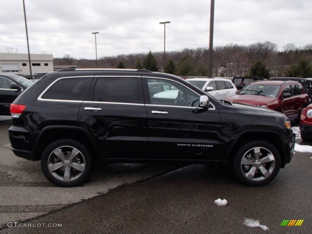 Brilliant Black Crystal Pearl 2014 Jeep Grand Cherokee Limited 4x4 Exterior Photo #78882350