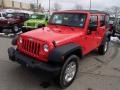 2013 Rock Lobster Red Jeep Wrangler Unlimited Sport S 4x4  photo #2