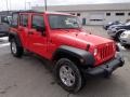 2013 Rock Lobster Red Jeep Wrangler Unlimited Sport S 4x4  photo #4