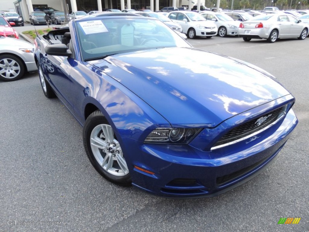 2013 Mustang V6 Convertible - Deep Impact Blue Metallic / Charcoal Black photo #1