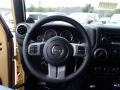 2013 Jeep Wrangler Moab Black Leather Interior Steering Wheel Photo