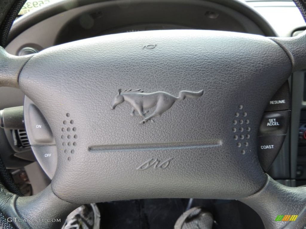 2003 Ford Mustang GT Convertible Dark Charcoal Steering Wheel Photo #78885383