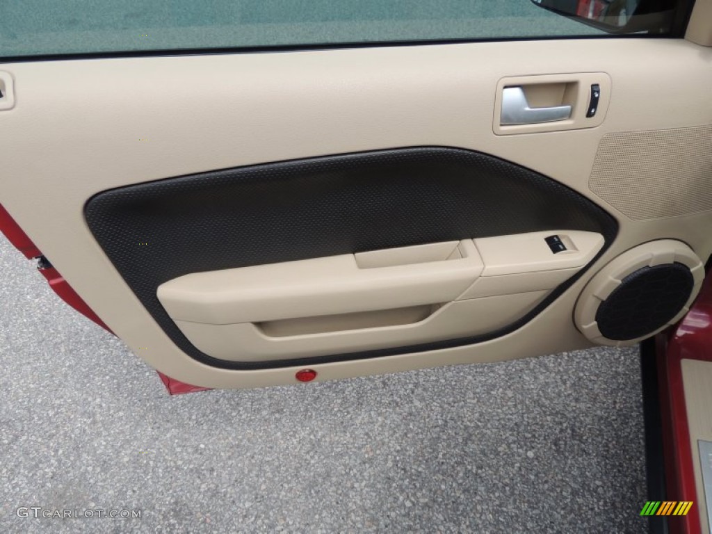 2009 Ford Mustang V6 Coupe Medium Parchment Door Panel Photo #78885565