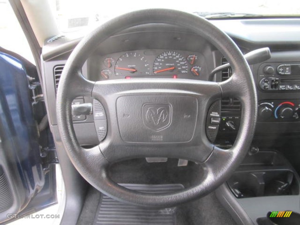 2002 Dodge Dakota SLT Club Cab Dark Slate Gray Steering Wheel Photo #78885804