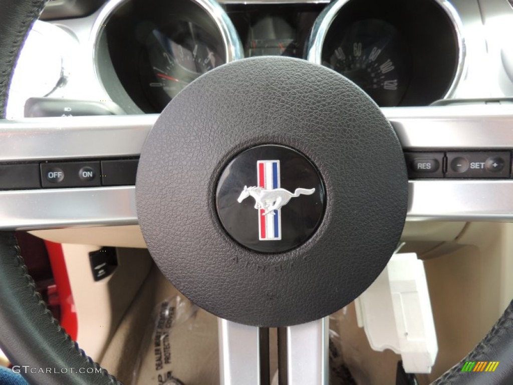 2009 Mustang V6 Coupe - Dark Candy Apple Red / Medium Parchment photo #18