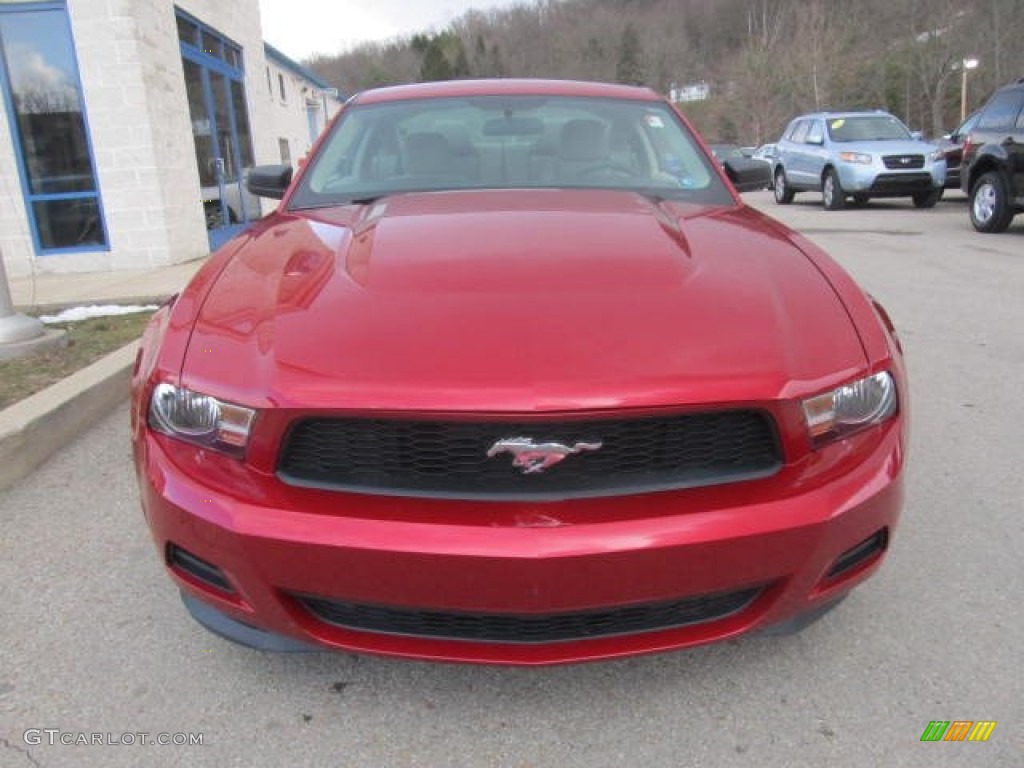 2011 Mustang V6 Coupe - Red Candy Metallic / Stone photo #6
