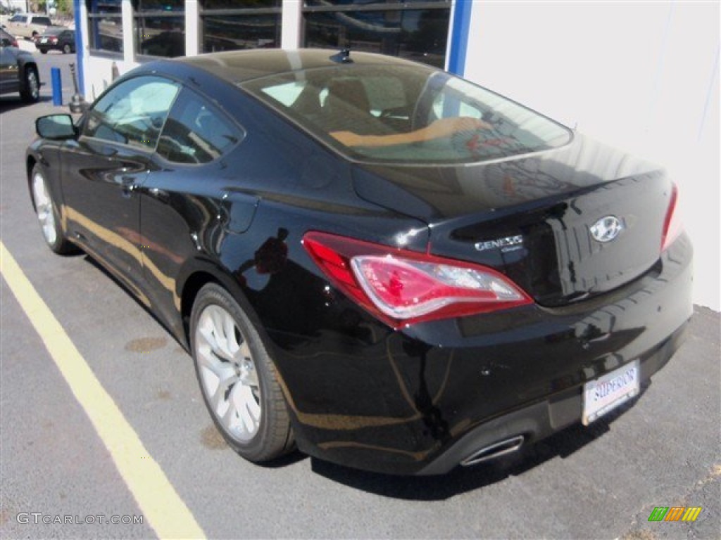 2013 Genesis Coupe 3.8 Grand Touring - Black Noir Pearl / Tan Leather photo #7