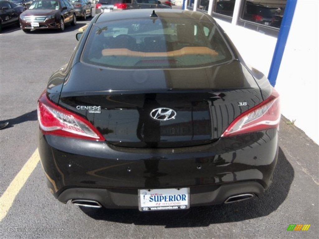 2013 Genesis Coupe 3.8 Grand Touring - Black Noir Pearl / Tan Leather photo #8