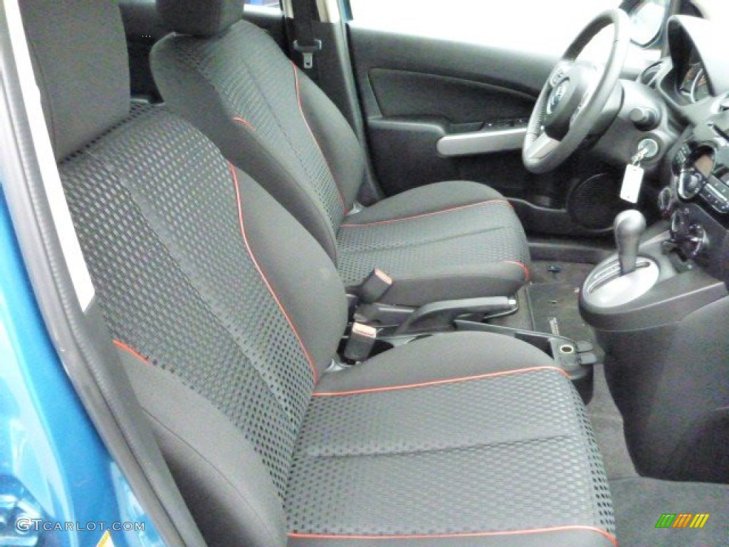 Black/Red Piping Interior 2011 Mazda MAZDA2 Touring Photo #78888040