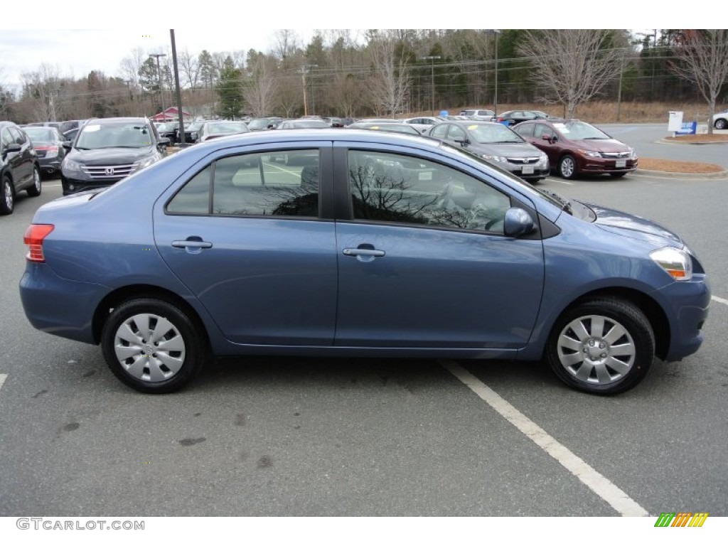 Pacific Blue Metallic 2012 Toyota Yaris Sedan Exterior Photo #78890235