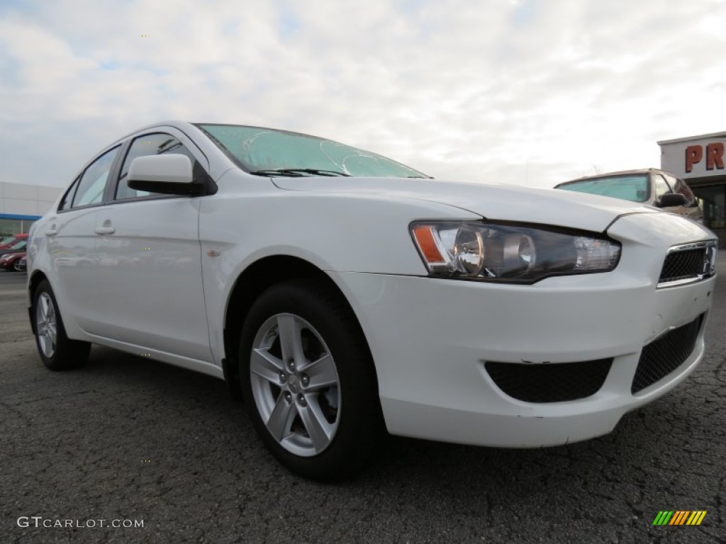 Wicked White Satin Mitsubishi Lancer