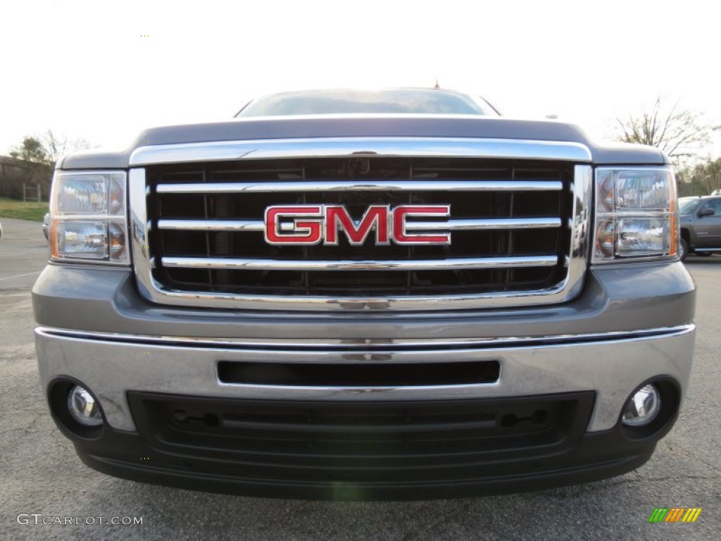 2013 Sierra 1500 SLE Crew Cab - Steel Gray Metallic / Ebony photo #2