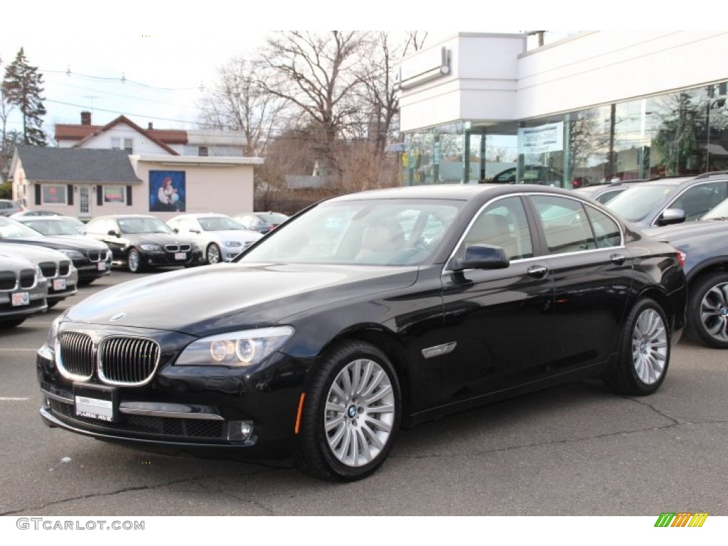 2012 7 Series 750i xDrive Sedan - Black Sapphire Metallic / Saddle/Black photo #1