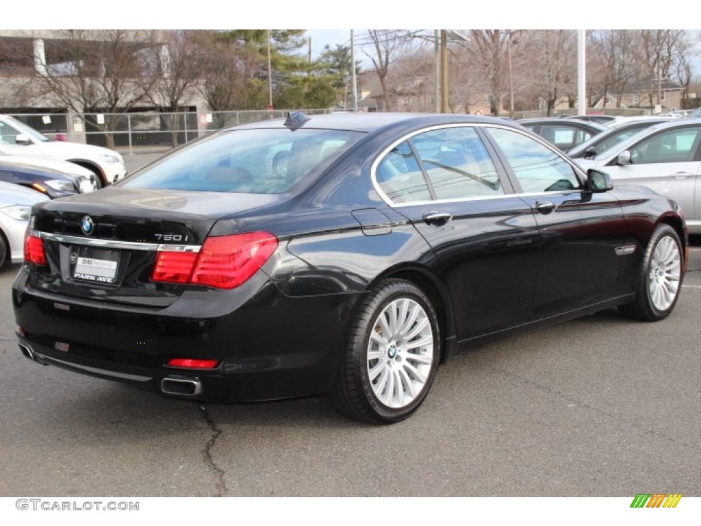 2012 7 Series 750i xDrive Sedan - Black Sapphire Metallic / Saddle/Black photo #5
