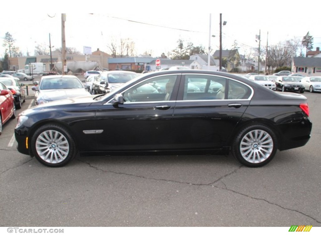 2012 7 Series 750i xDrive Sedan - Black Sapphire Metallic / Saddle/Black photo #8