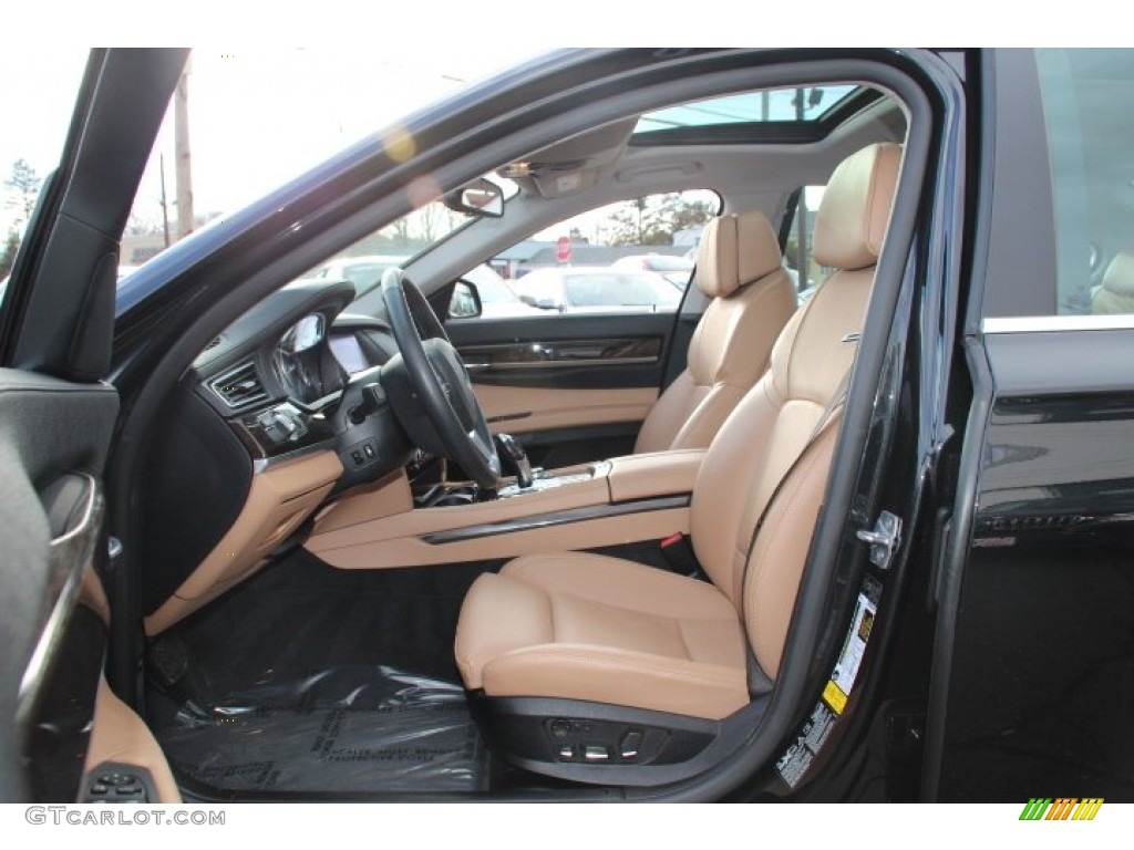Saddle/Black Interior 2012 BMW 7 Series 750i xDrive Sedan Photo #78891384