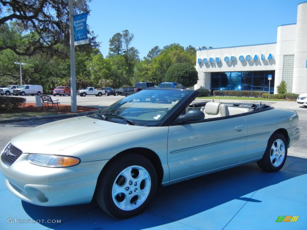 2000 Sebring JXi Convertible - Light Cypress Green Metallic / Camel photo #8