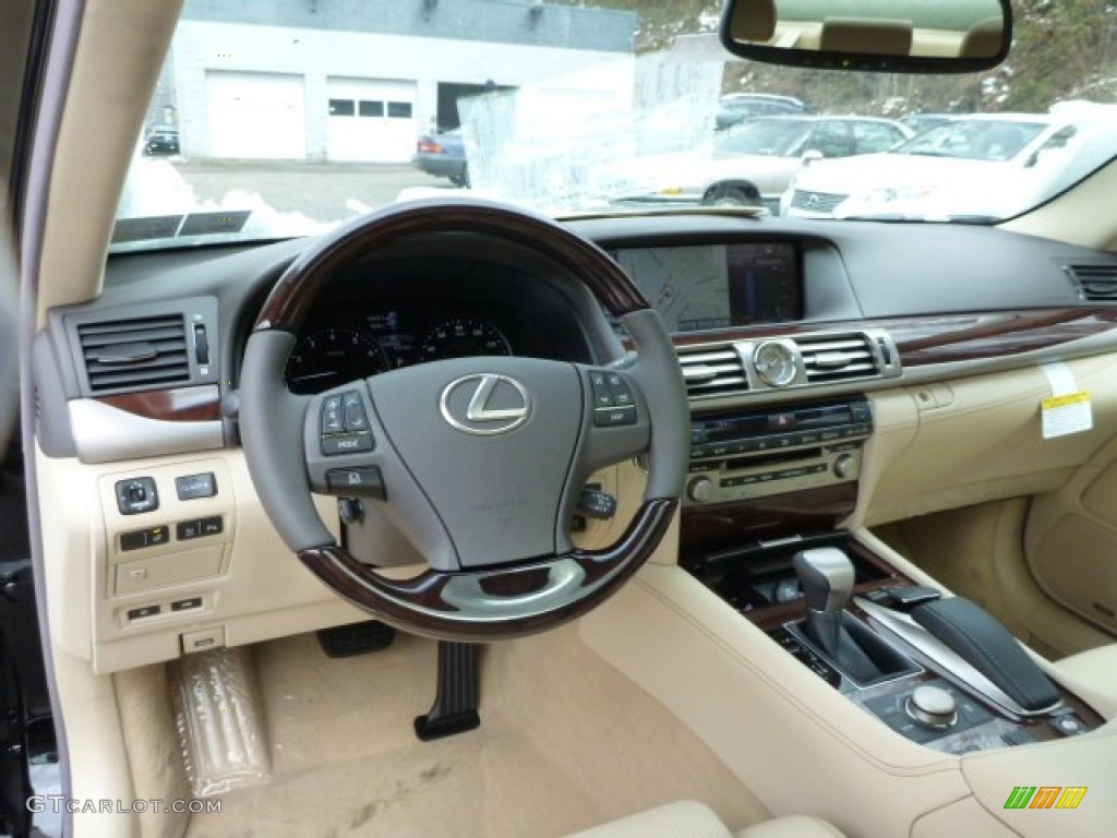 Parchment/Brown Walnut Interior 2013 Lexus LS 460 AWD Photo #78893916