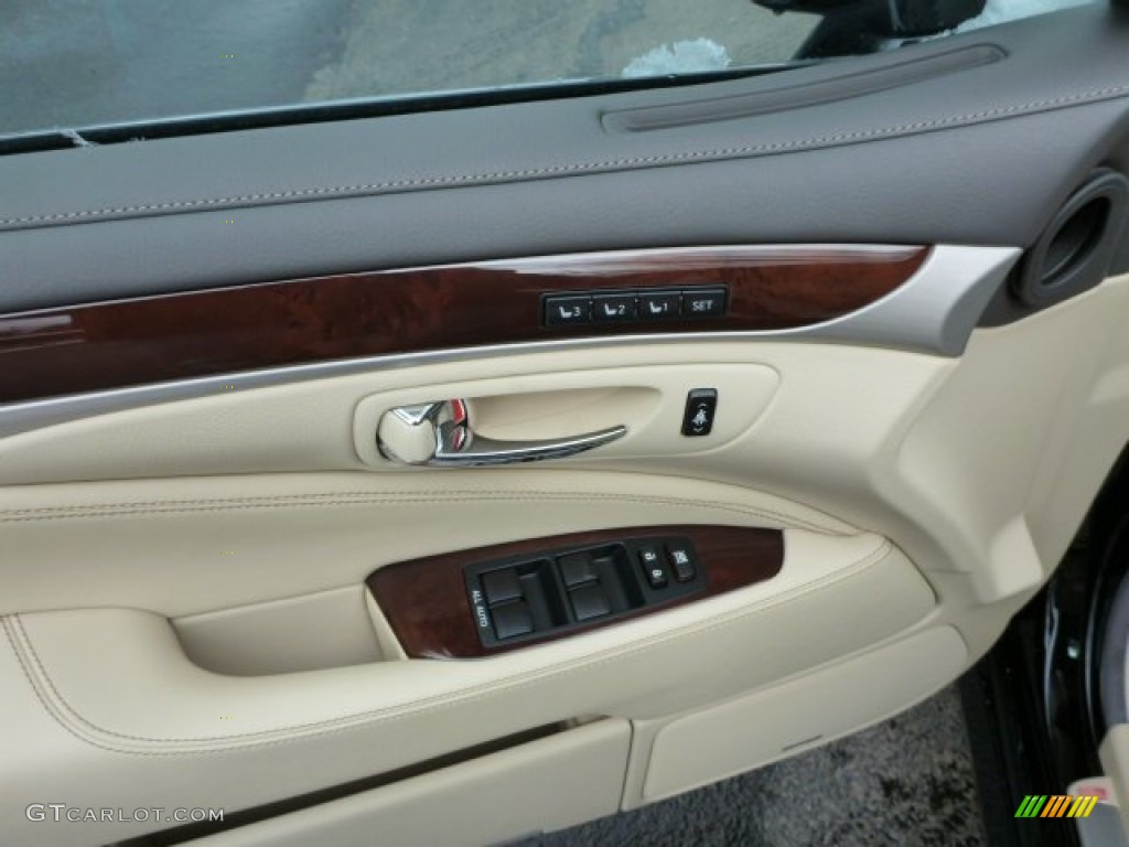 2013 Lexus LS 460 AWD Parchment/Brown Walnut Door Panel Photo #78893955