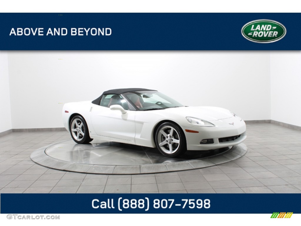 2006 Corvette Convertible - Arctic White / Ebony Black/Red photo #1