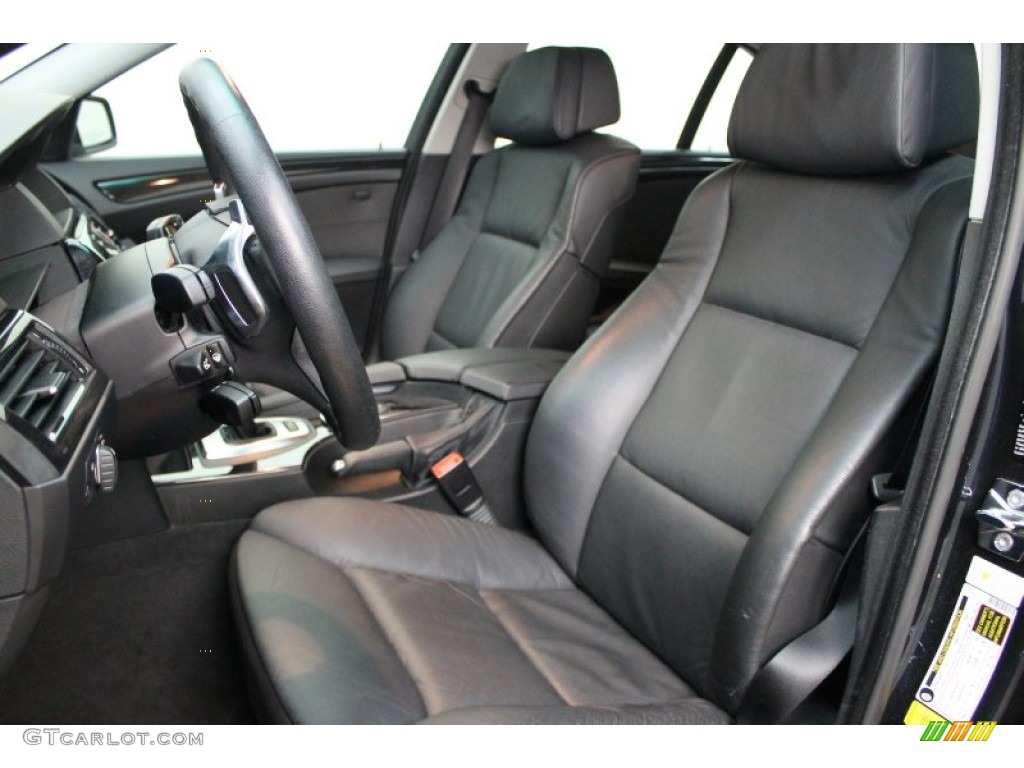 Black Interior 2008 BMW 5 Series 550i Sedan Photo #78894399