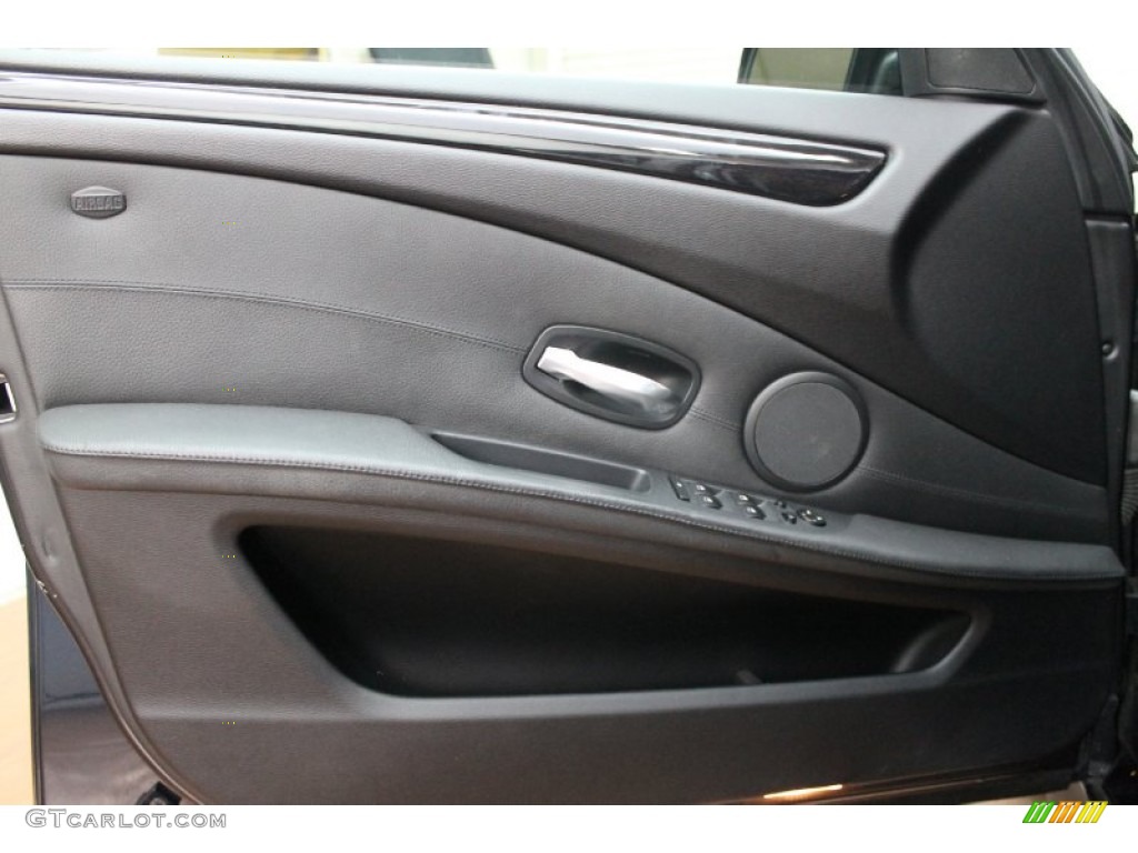 2008 BMW 5 Series 550i Sedan Black Door Panel Photo #78894592