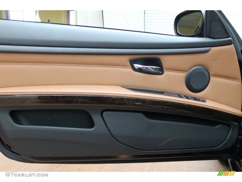 2010 BMW 3 Series 328i Convertible Saddle Brown Dakota Leather Door Panel Photo #78895305