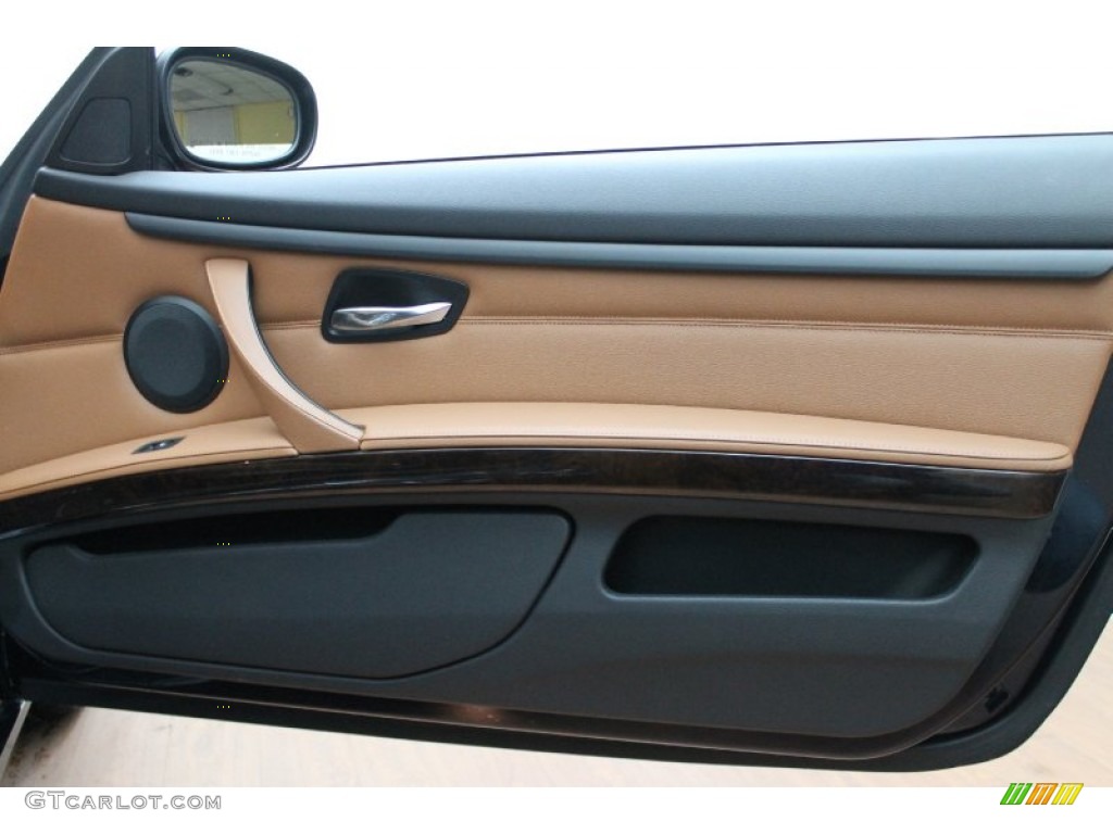 2010 BMW 3 Series 328i Convertible Saddle Brown Dakota Leather Door Panel Photo #78895320