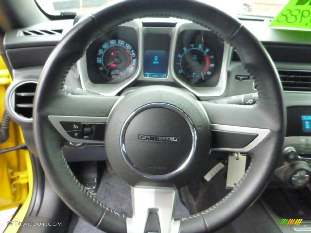 2010 Chevrolet Camaro SS Coupe Black Steering Wheel Photo #78895323