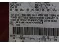  2009 Ranger XLT Regular Cab Redfire Metallic Color Code G2