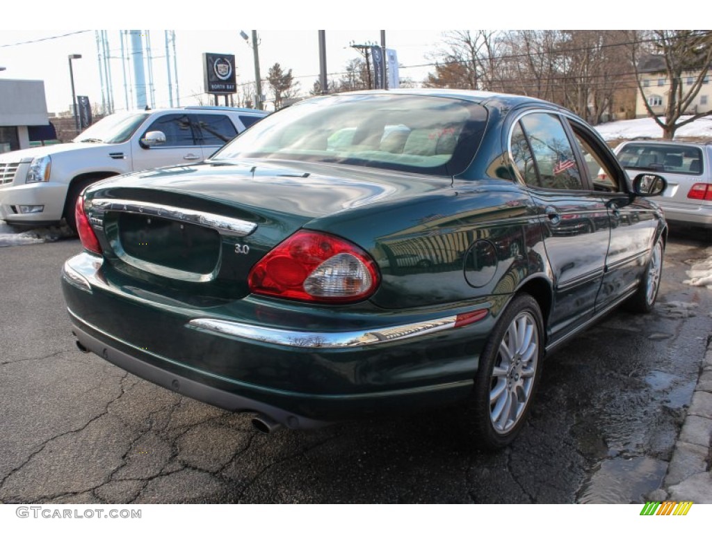 2008 X-Type 3.0 Sedan - Emerald Fire Metallic / Ivory photo #6
