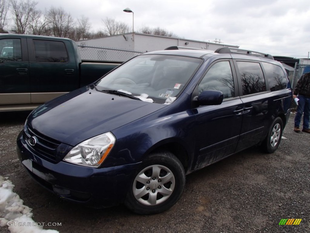 2008 Sedona LX - Velvet Blue Metallic / Gray photo #3