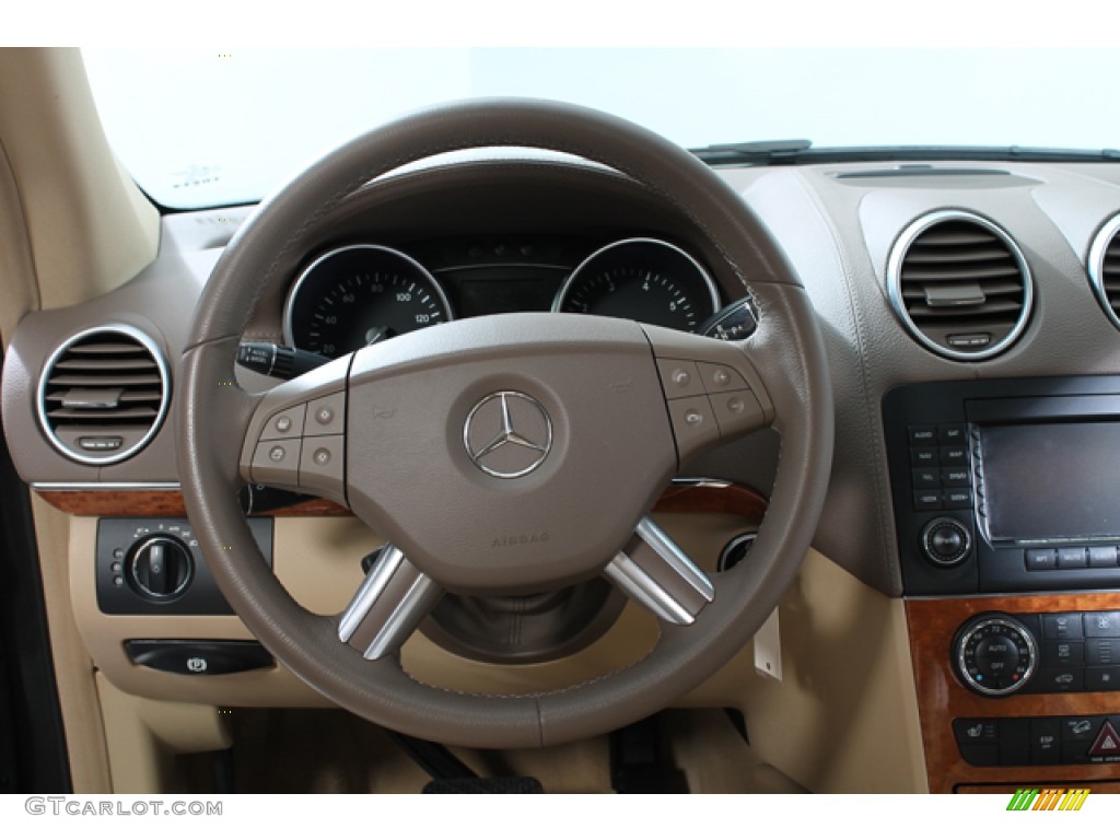 2008 Mercedes-Benz GL 450 4Matic Macadamia Steering Wheel Photo #78898746